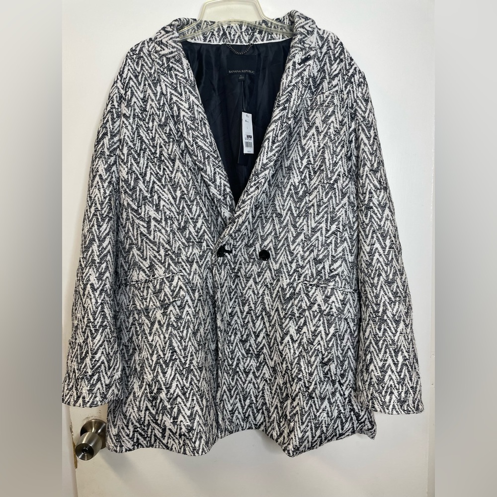*Banana Republic Chevron Jacquard Blazer Jacket Size L